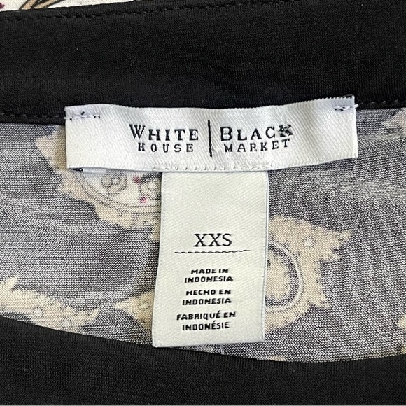 NWT White House Black Market Paisley Dress, Size XXS - Picture 8 of 10